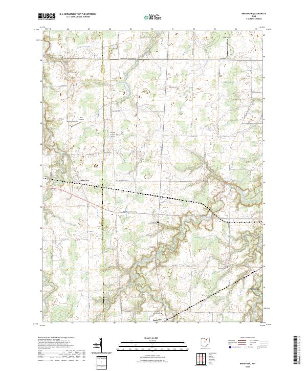 Brighton, OH — USGS 7.5-minute topo (2023)
