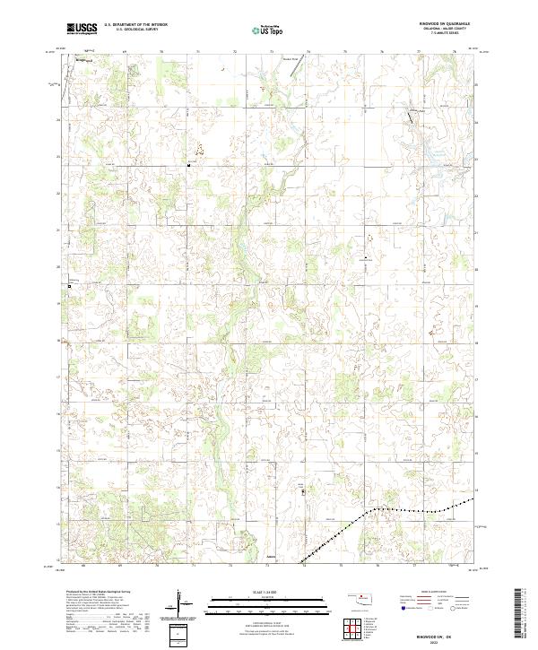 Ringwood SW, OK — USGS 7.5-minute topo (2022)