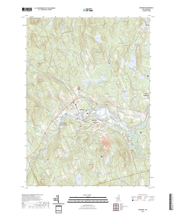 Henniker, NH — USGS 7.5-minute topo (2024)