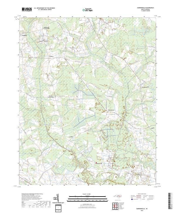 Gardnerville, NC — USGS 7.5-minute topo (2022)