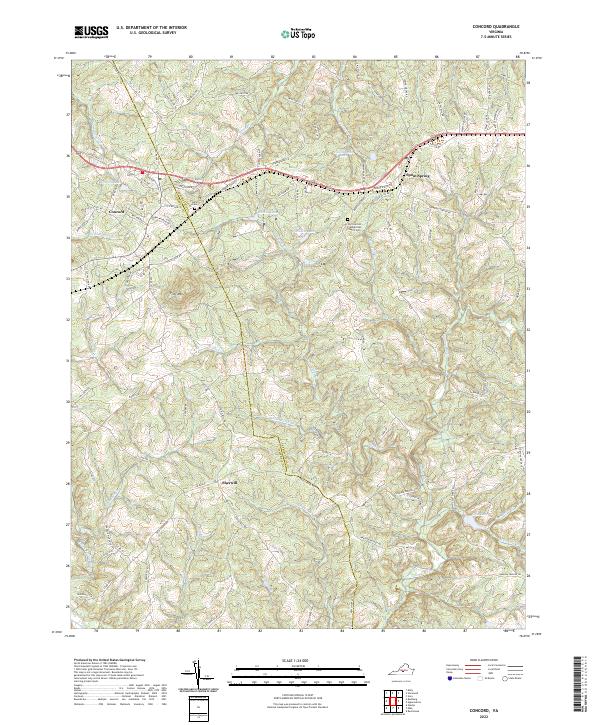 Concord, VA — USGS 7.5-minute topo (2022)