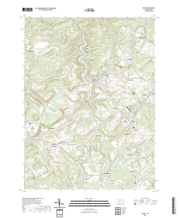 Ramey, PA — USGS 7.5-minute topo (2023)