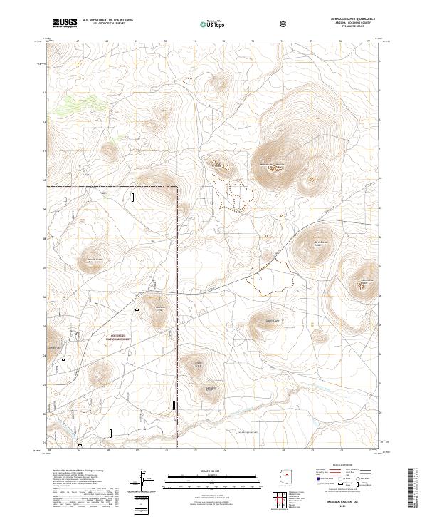 Merriam Crater, AZ — USGS 7.5-minute topo (2021)
