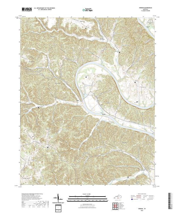 Vernon, KY — USGS 7.5-minute topo (2022)
