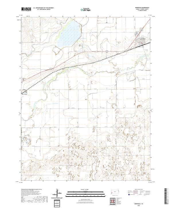 Deerfield, KS — USGS 7.5-minute topo (2022)