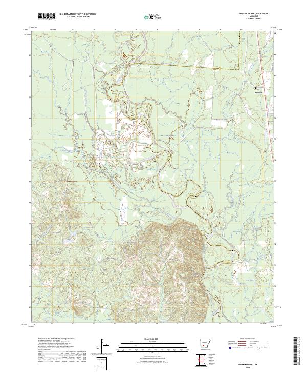 Sparkman NW, AR — USGS 7.5-minute topo (2024)