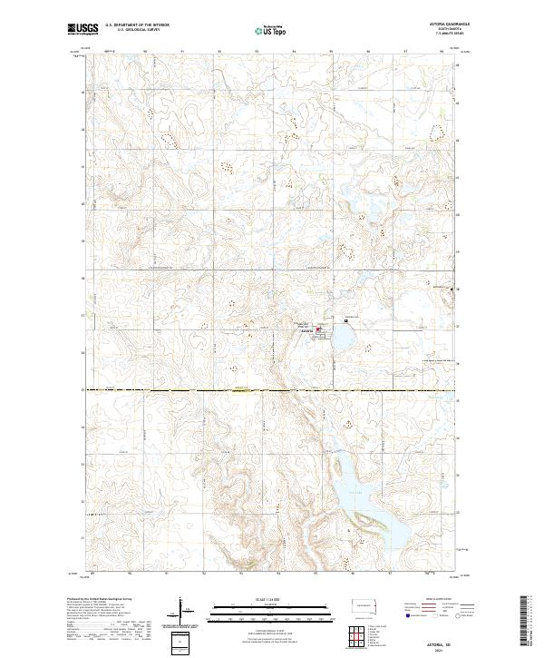 Astoria, SD — USGS 7.5-minute topo (2021)