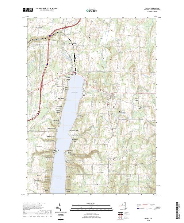 Livonia, NY — USGS 7.5-minute topo (2023)