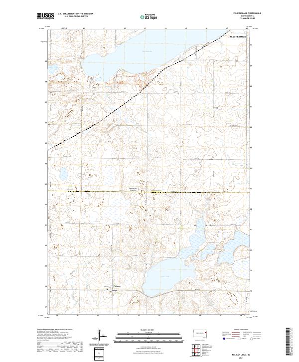 Pelican Lake, SD — USGS 7.5-minute topo (2021)