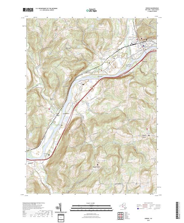 Owego, NY — USGS 7.5-minute topo (2023)