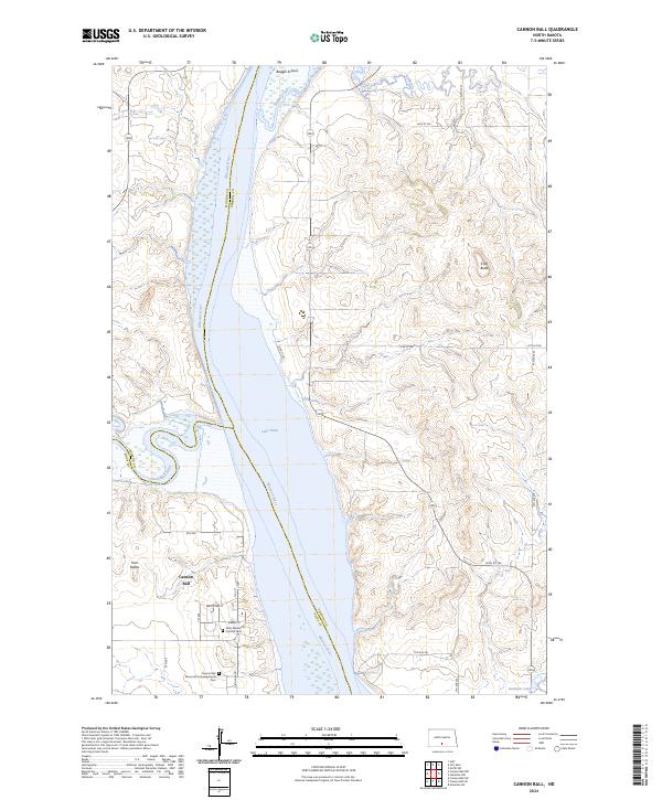 Cannon Ball, ND — USGS 7.5-minute topo (2024)