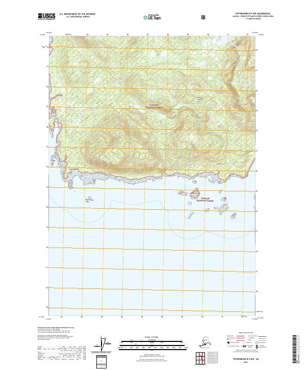 Petersburg B-5 NW, AK — USGS 7.5-minute topo (2021)