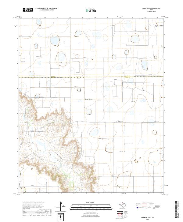 Mount Blanco, TX — USGS 7.5-minute topo (2022)