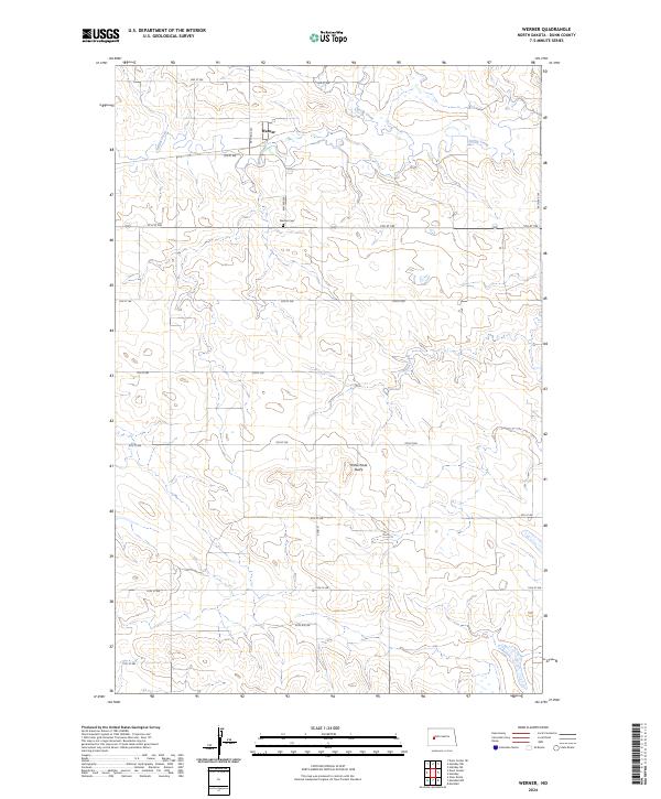 Werner, ND — USGS 7.5-minute topo (2024)