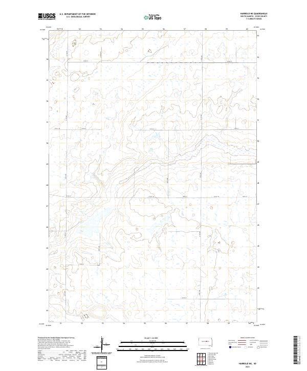 Harrold NE, SD — USGS 7.5-minute topo (2021)