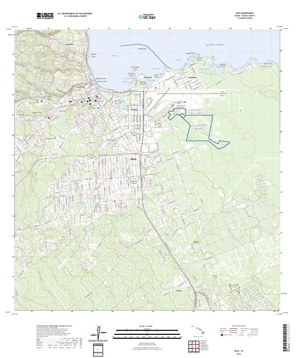 Hilo, HI — USGS 7.5-minute topo (2024)