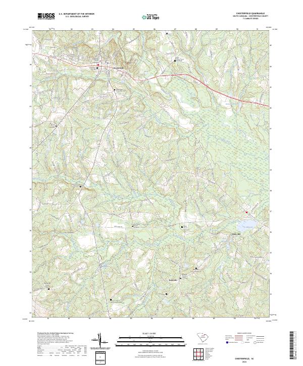 Chesterfield, SC — USGS 7.5-minute topo (2024)