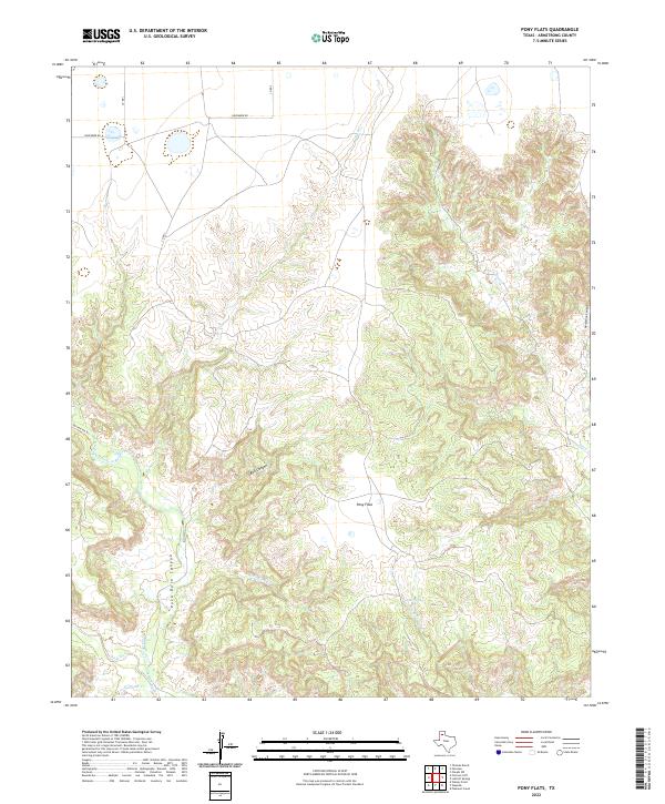 Pony Flats, TX — USGS 7.5-minute topo (2022)