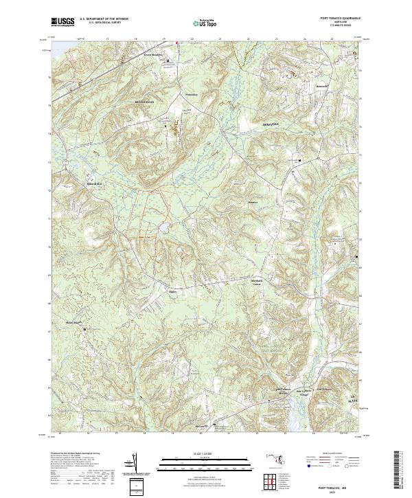 Port Tobacco, MD — USGS 7.5-minute topo (2023)
