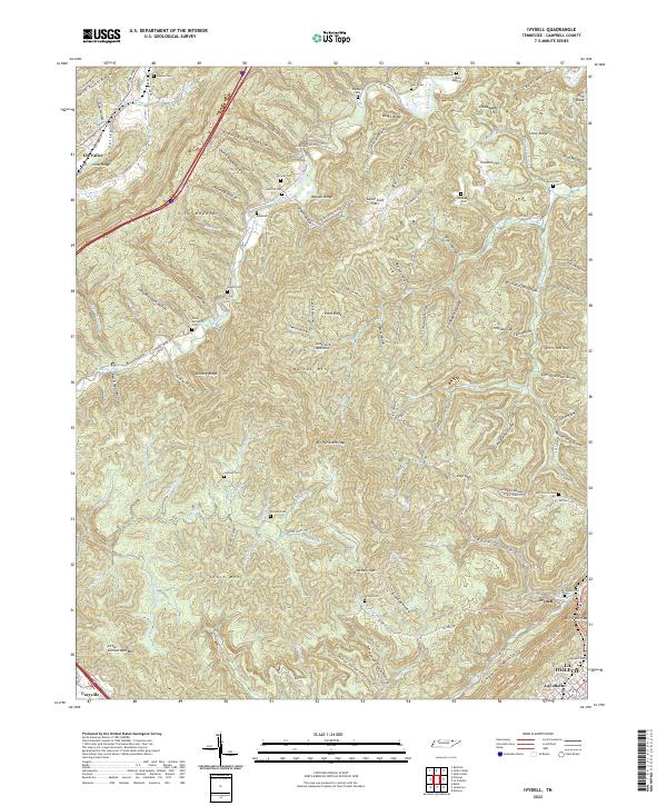 Ivydell, TN — USGS 7.5-minute topo (2022)