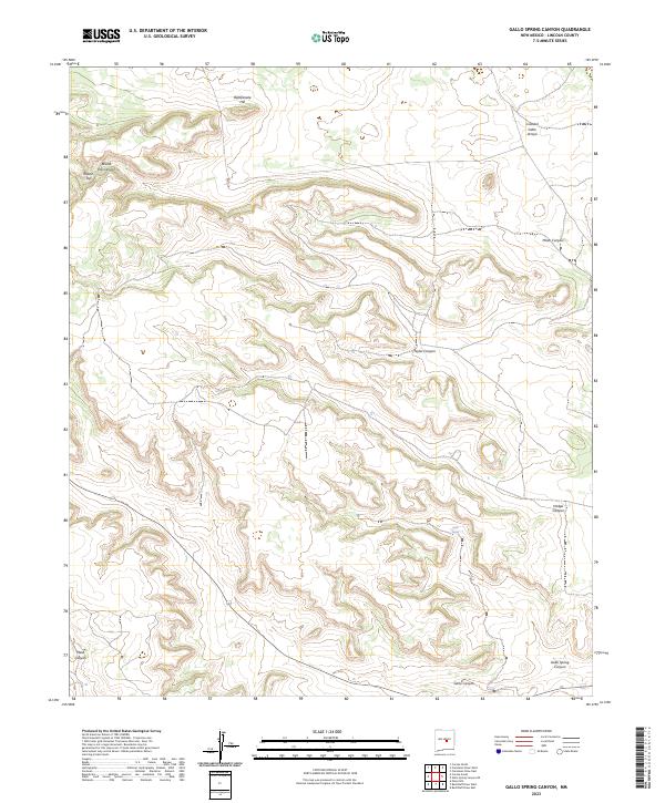Gallo Spring Canyon, NM — USGS 7.5-minute topo (2023)