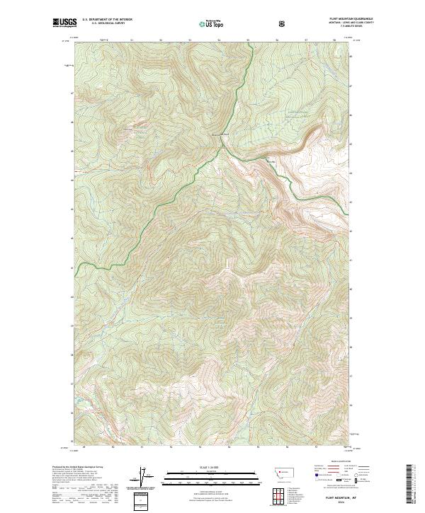 Flint Mountain, MT — USGS 7.5-minute topo (2024)