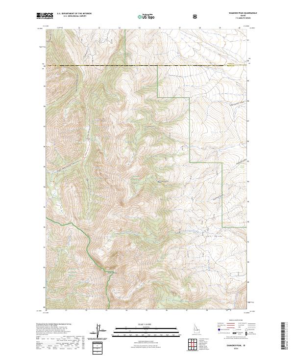 Diamond Peak, ID — USGS 7.5-minute topo (2024)
