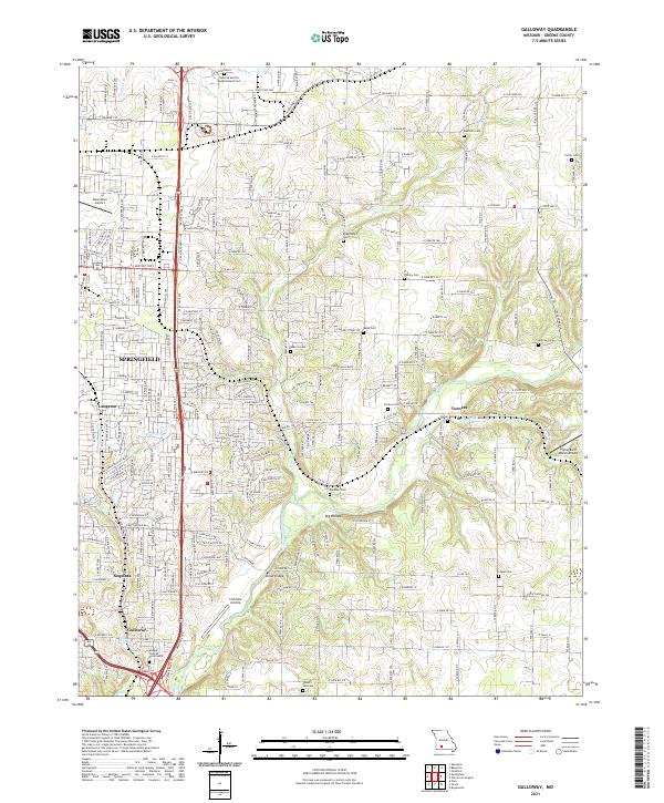 Galloway, MO — USGS 7.5-minute topo (2021)