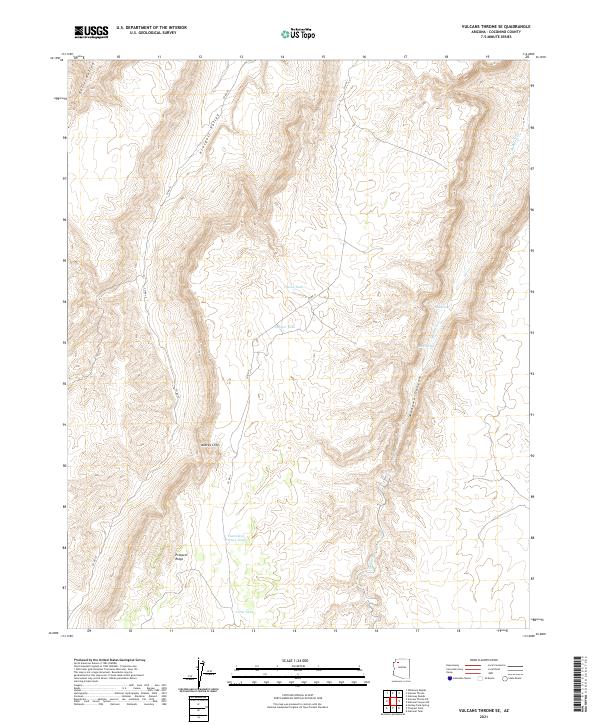 Vulcans Throne SE, AZ — USGS 7.5-minute topo (2021)