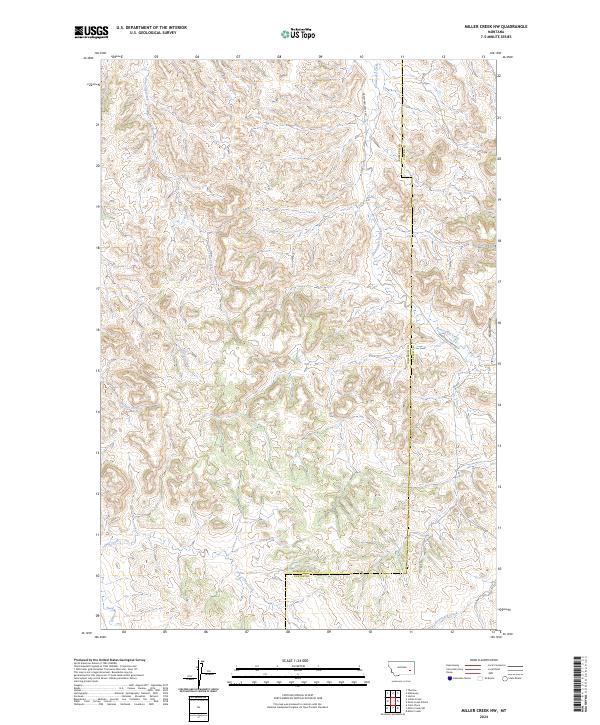 Miller Creek NW, MT — USGS 7.5-minute topo (2024)