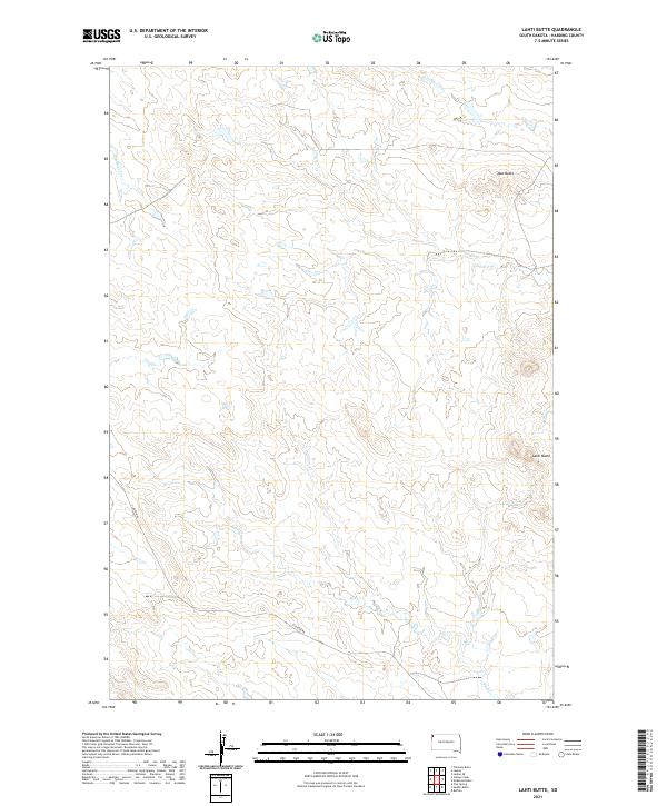 Lahti Butte, SD — USGS 7.5-minute topo (2021)