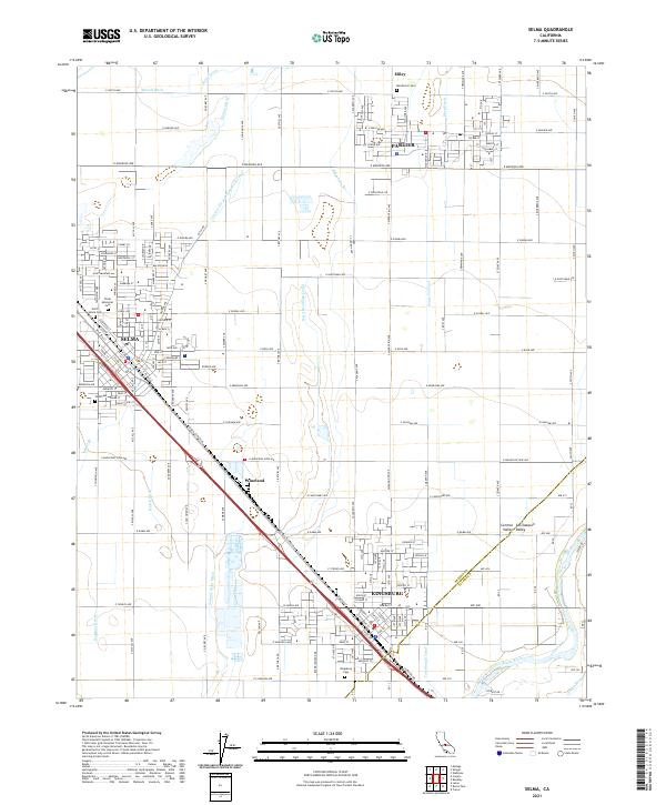 Selma, CA — USGS 7.5-minute topo (2021)