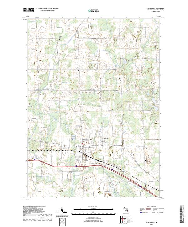 Fowlerville, MI — USGS 7.5-minute topo (2023)