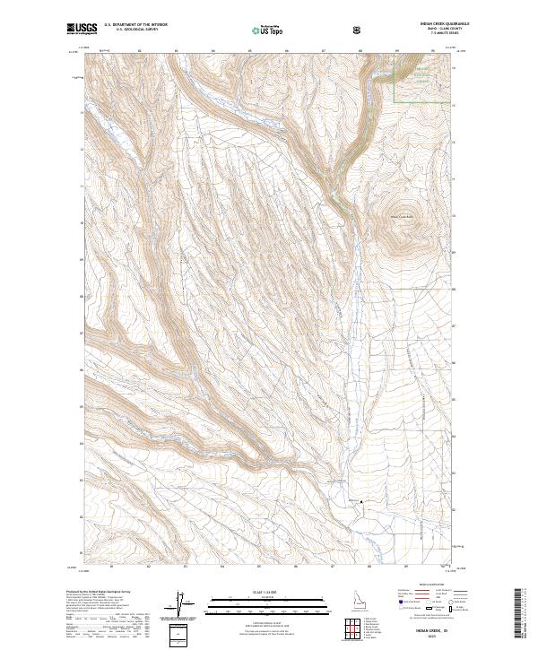 Indian Creek, ID — USGS 7.5-minute topo (2023)