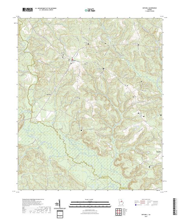 Mitchell, GA — USGS 7.5-minute topo (2024)