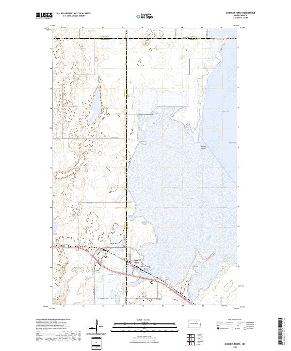 Churchs Ferry, ND — USGS 7.5-minute topo (2024)