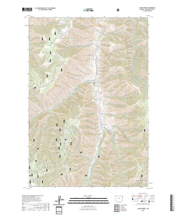 Jaynes Ridge, OR — USGS 7.5-minute topo (2023)