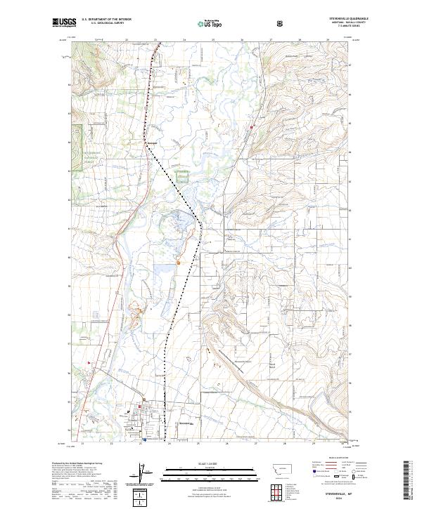 Stevensville, MT — USGS 7.5-minute topo (2024)