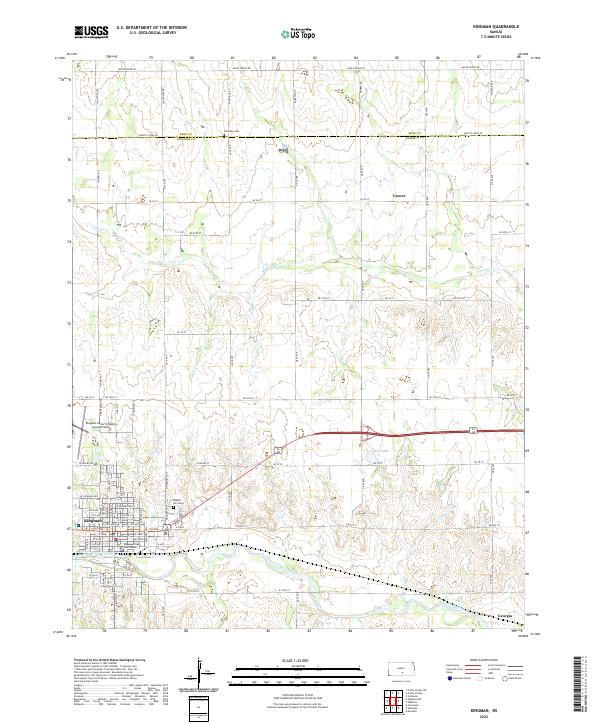 Kingman, KS — USGS 7.5-minute topo (2022)