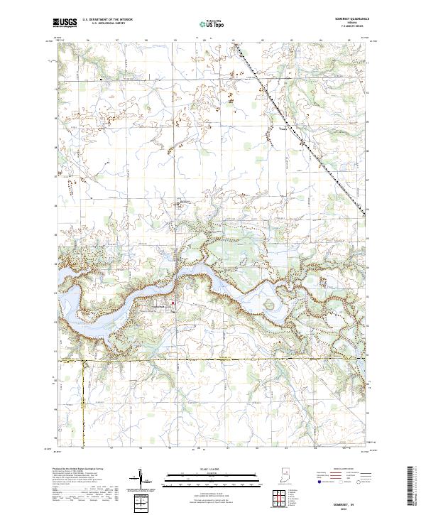 Somerset, IN — USGS 7.5-minute topo (2022)