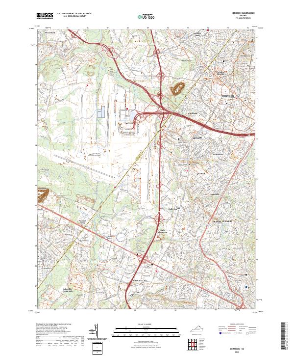 Herndon, VA — USGS 7.5-minute topo (2022)
