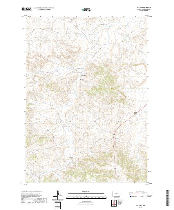 Hat Rock, WY — USGS 7.5-minute topo (2021)