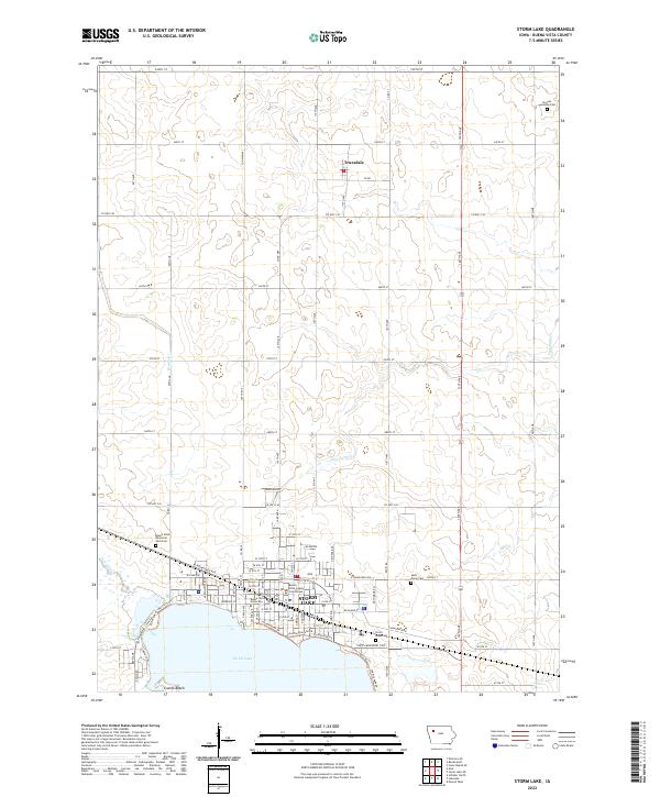 Storm Lake, IA — USGS 7.5-minute topo (2022)