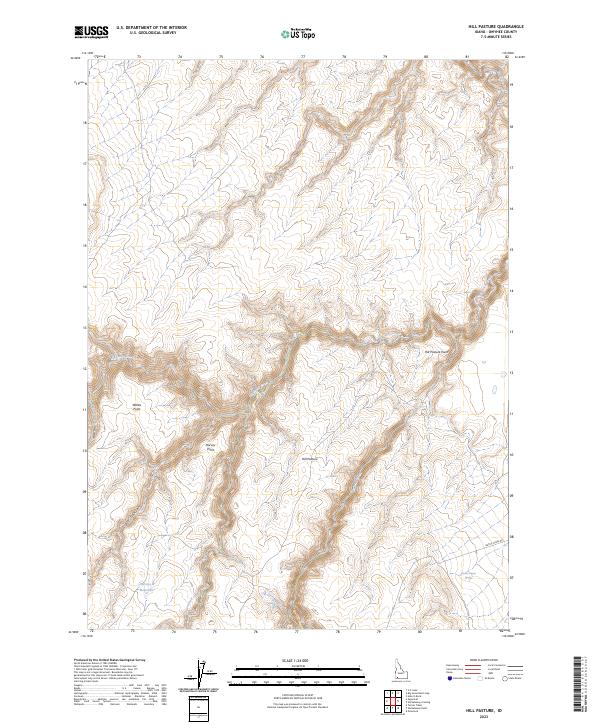 Hill Pasture, ID — USGS 7.5-minute topo (2023)