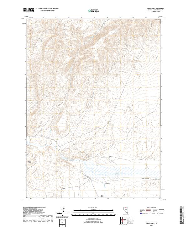 Spring Creek, NV — USGS 7.5-minute topo (2021)