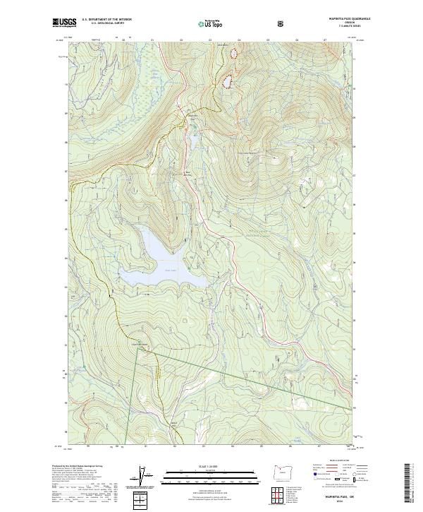 Wapinitia Pass, OR — USGS 7.5-minute topo (2024)