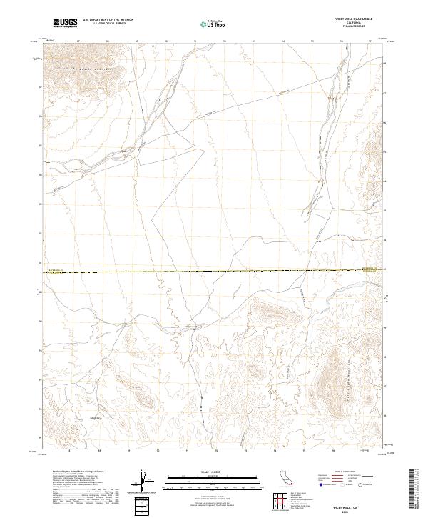 Wiley Well, CA — USGS 7.5-minute topo (2021)