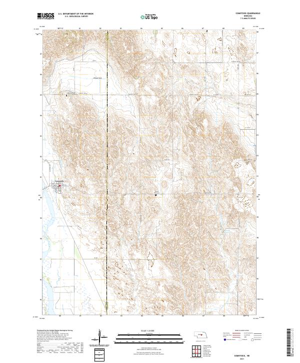 Comstock, NE — USGS 7.5-minute topo (2021)