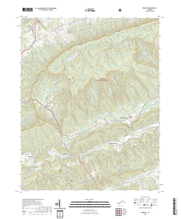 Brumley, VA — USGS 7.5-minute topo (2022)
