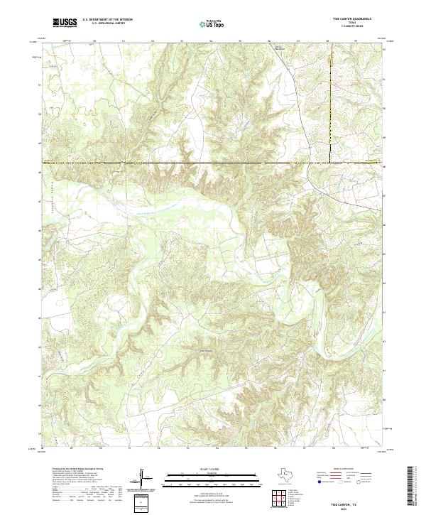 Tige Canyon, TX — USGS 7.5-minute topo (2022)